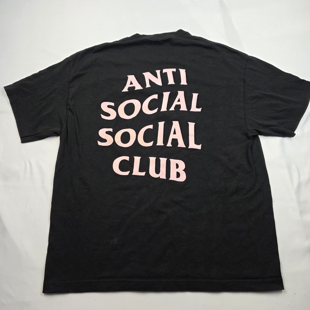 Anti Social Social Club Shirt Mens XL Black Pink Logo Graphic T-Shirt Tee